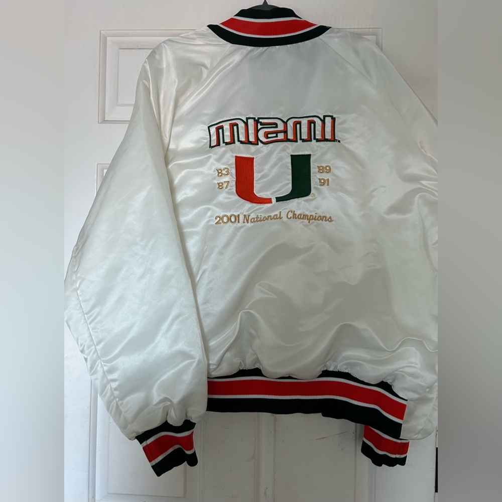 Vintage University of Miami Football Championship Jacket XL